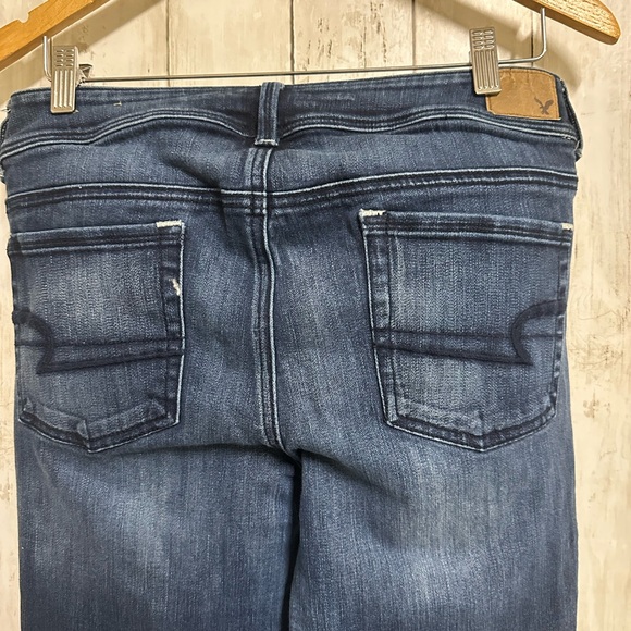 American Eagle Outfitters Dark Blue Kick Boot Jeans Size 10 - Picture 4 of 7